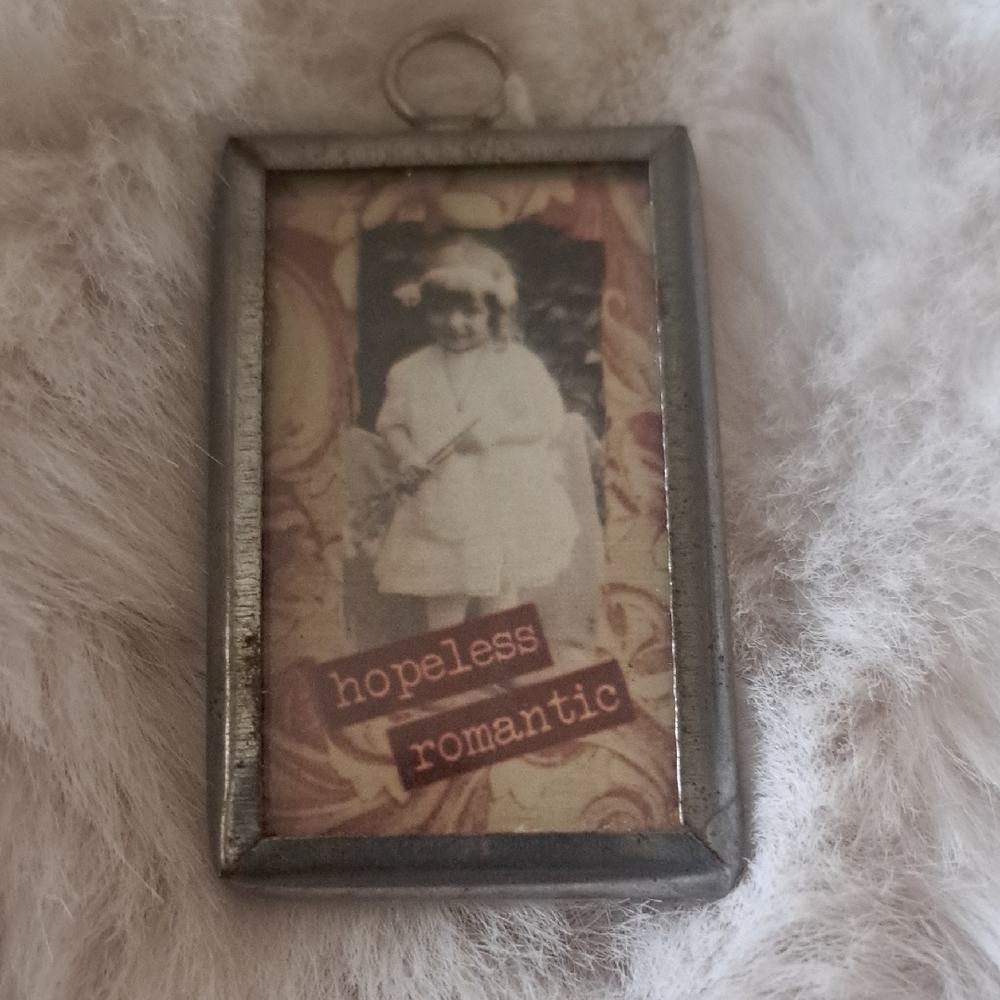 Vintage 'Romantic' Double Sided Pendant Charm